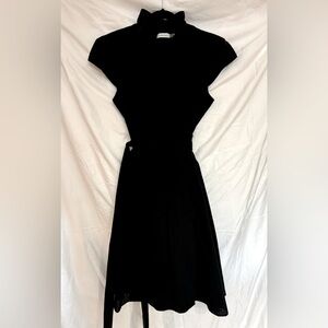 Cap sleeve wrap dress